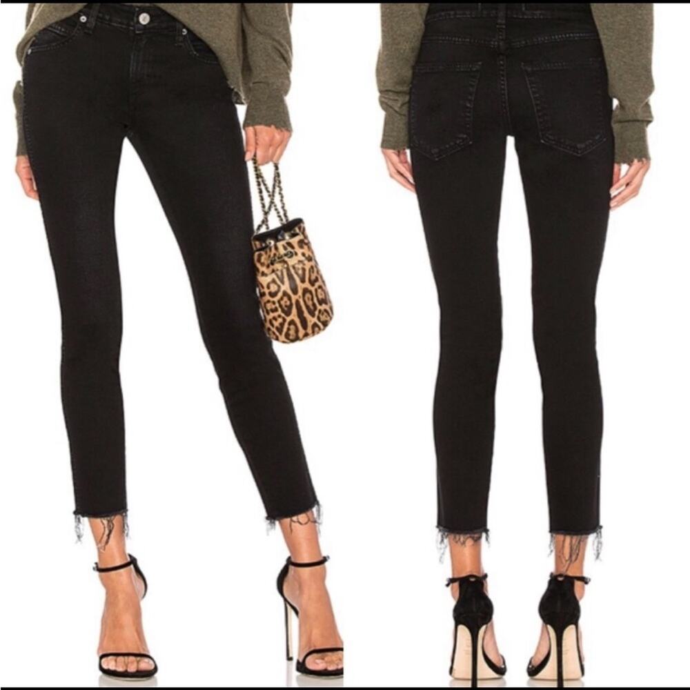 Rag & Bone Black Ankle Skinny Jean